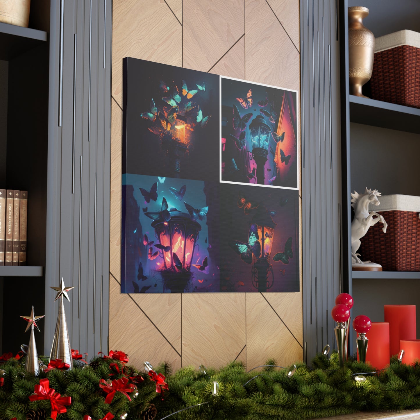 Canvas Gallery Wraps Street Light Butterfly 5