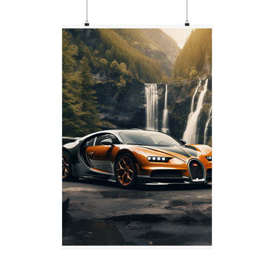 Premium Matte Vertical Posters Bugatti Waterfall 3