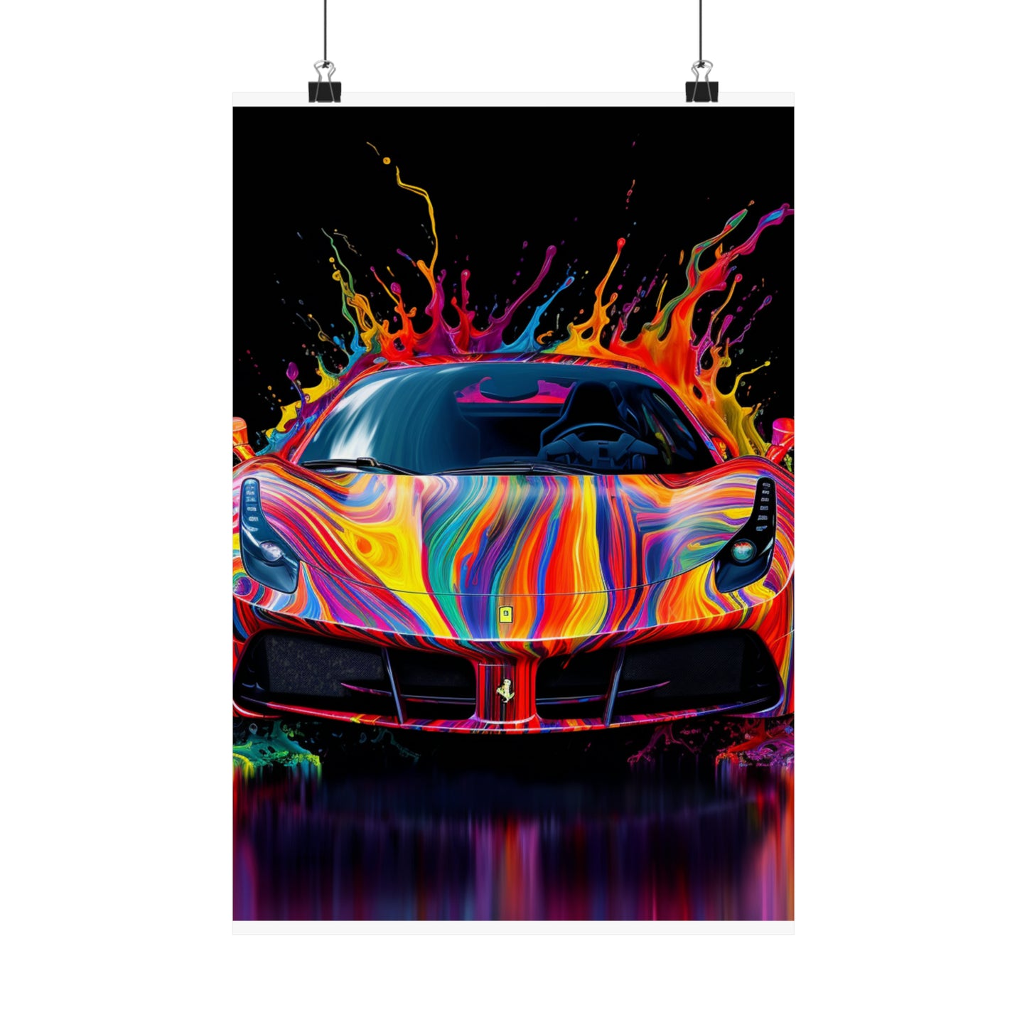 Premium Matte Vertical Posters Ferrari Fusion Water 4