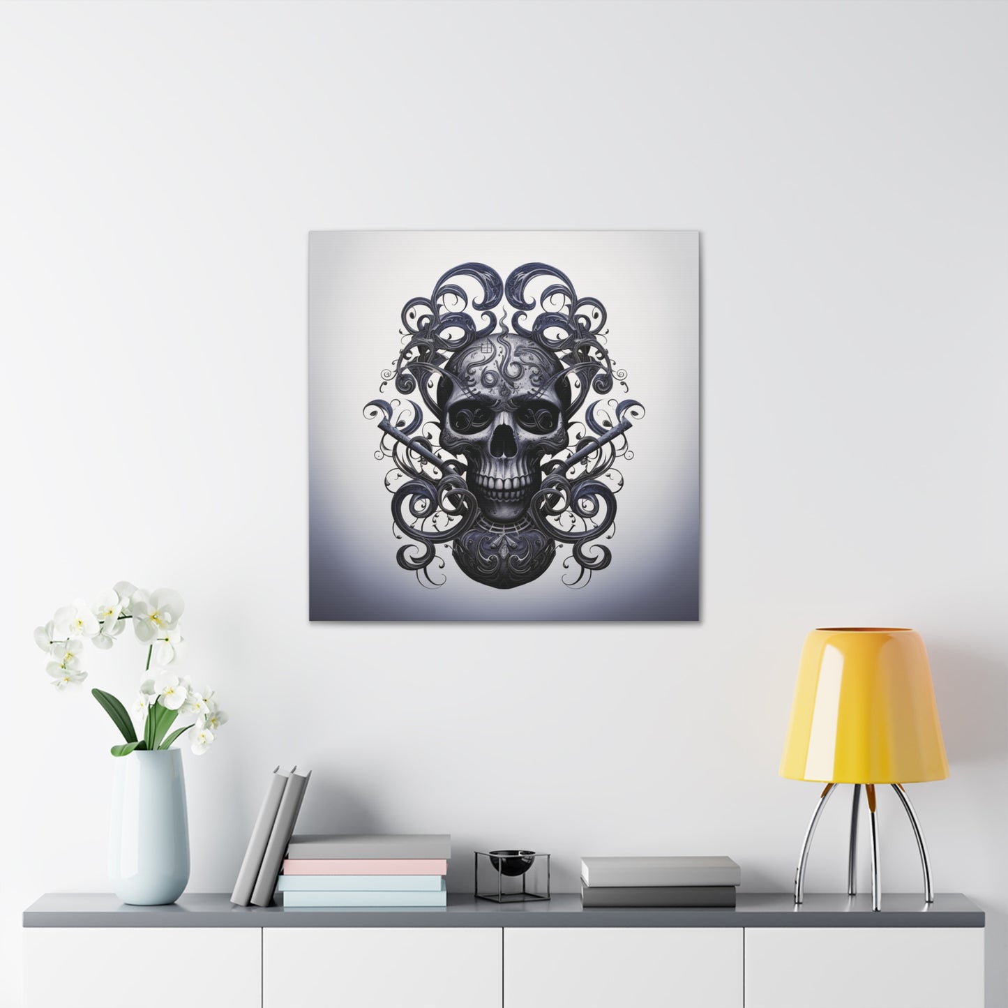 Canvas Gallery Wraps Skull Treble Clef 1