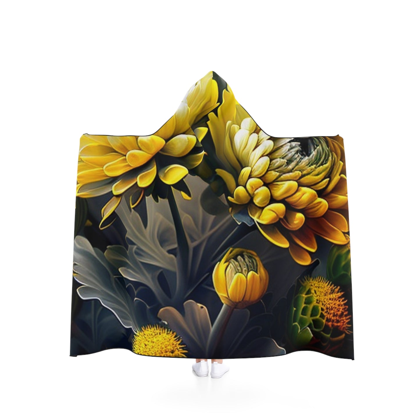 Hooded Blanket Yellow Hermosas Flores Amarillas 2