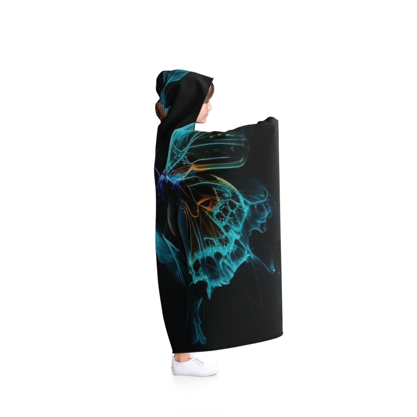 Hooded Blanket Kiss Neon Butterfly 2