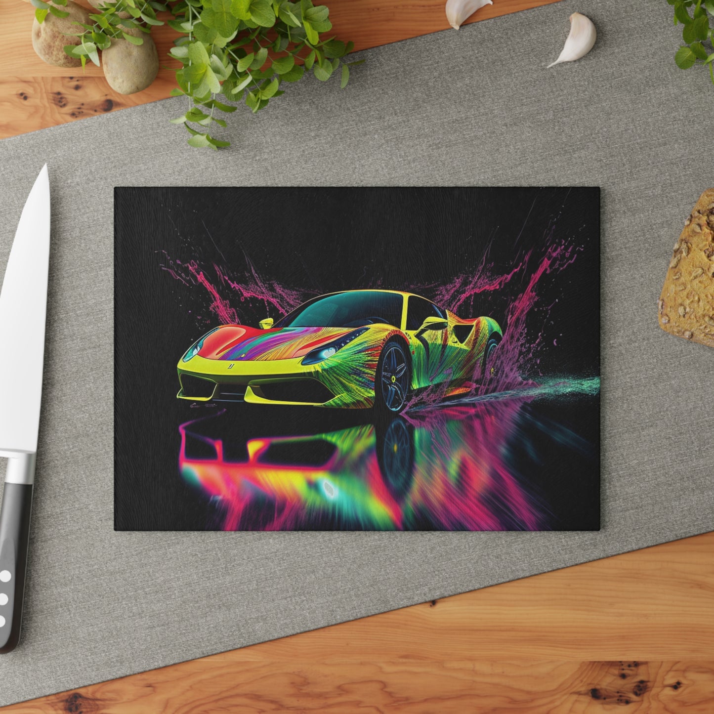 Glass Cutting Board Ferrari Fusion Water 2