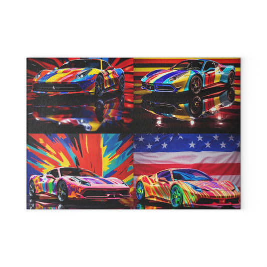 Glass Cutting Board Hyper Colorfull Ferrari 5