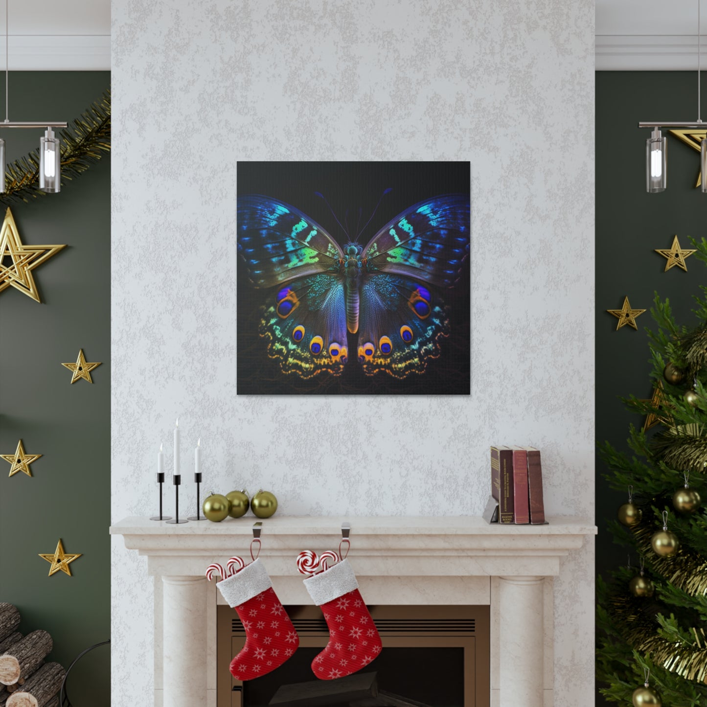 Canvas Gallery Wraps Neon Hue Butterfly 3