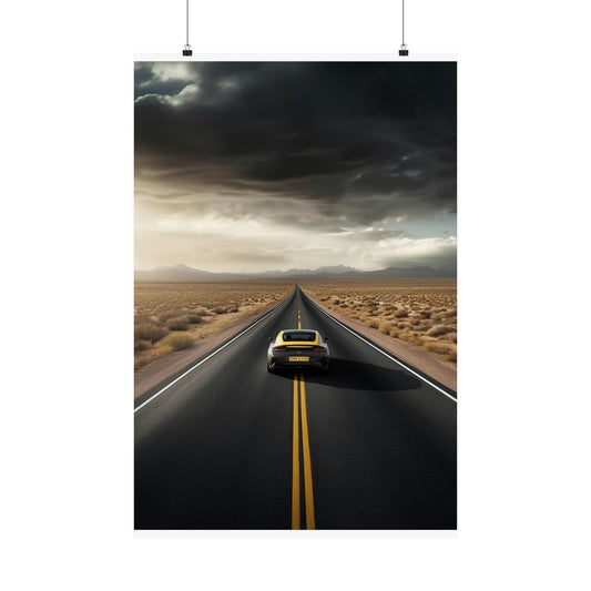 Premium Matte Vertical Posters Ferrari Road 2