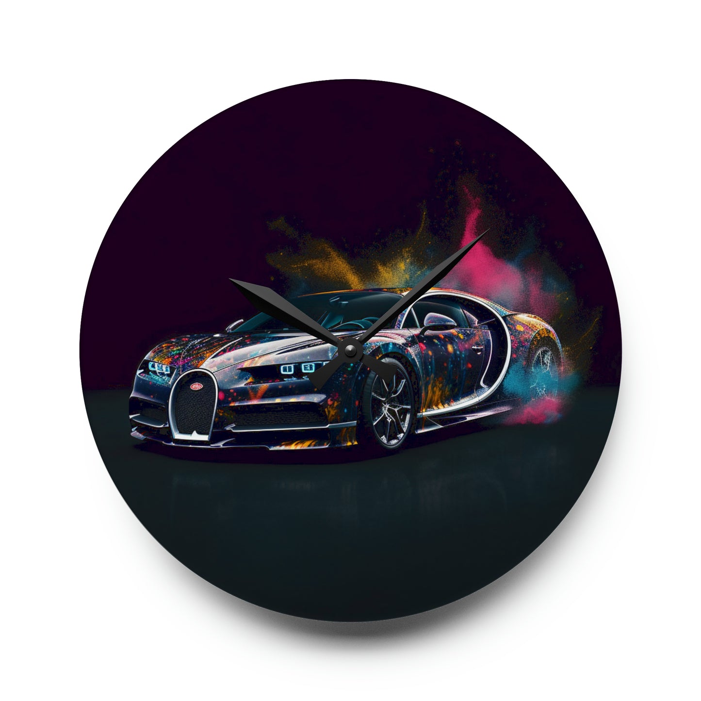 Acrylic Wall Clock Hyper Bugatti 4