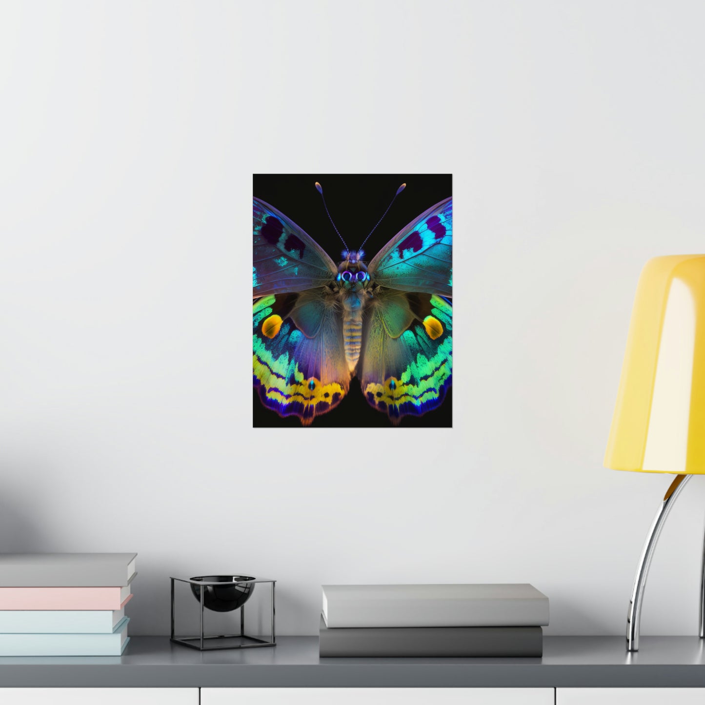 Premium Matte Vertical Posters Neon Hue Butterfly 4