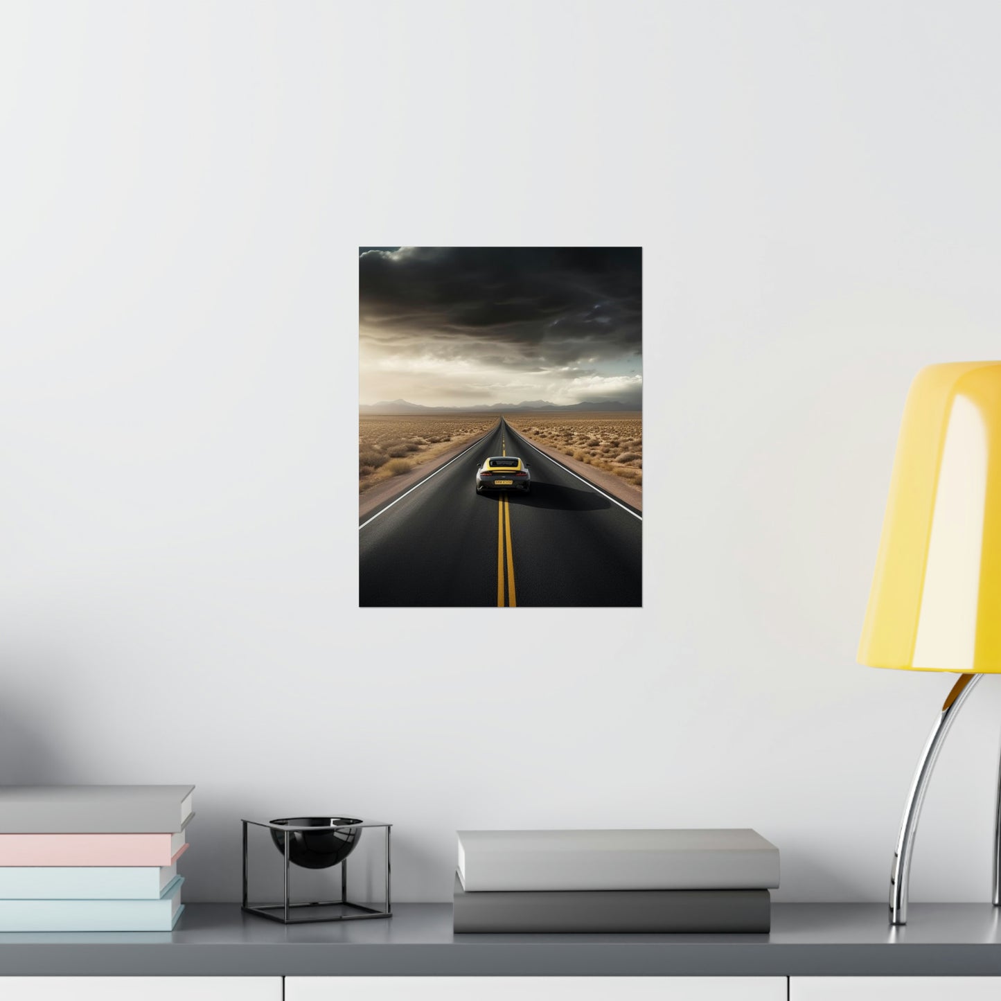 Premium Matte Vertical Posters Ferrari Road 2