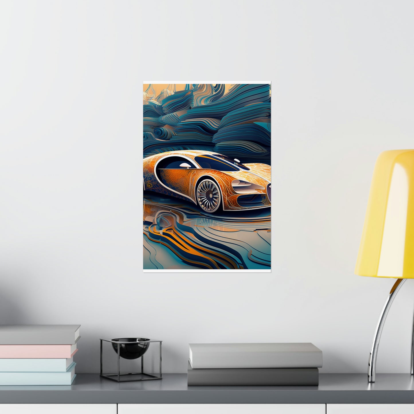 Premium Matte Vertical Posters Bugatti Abstract Flair 1