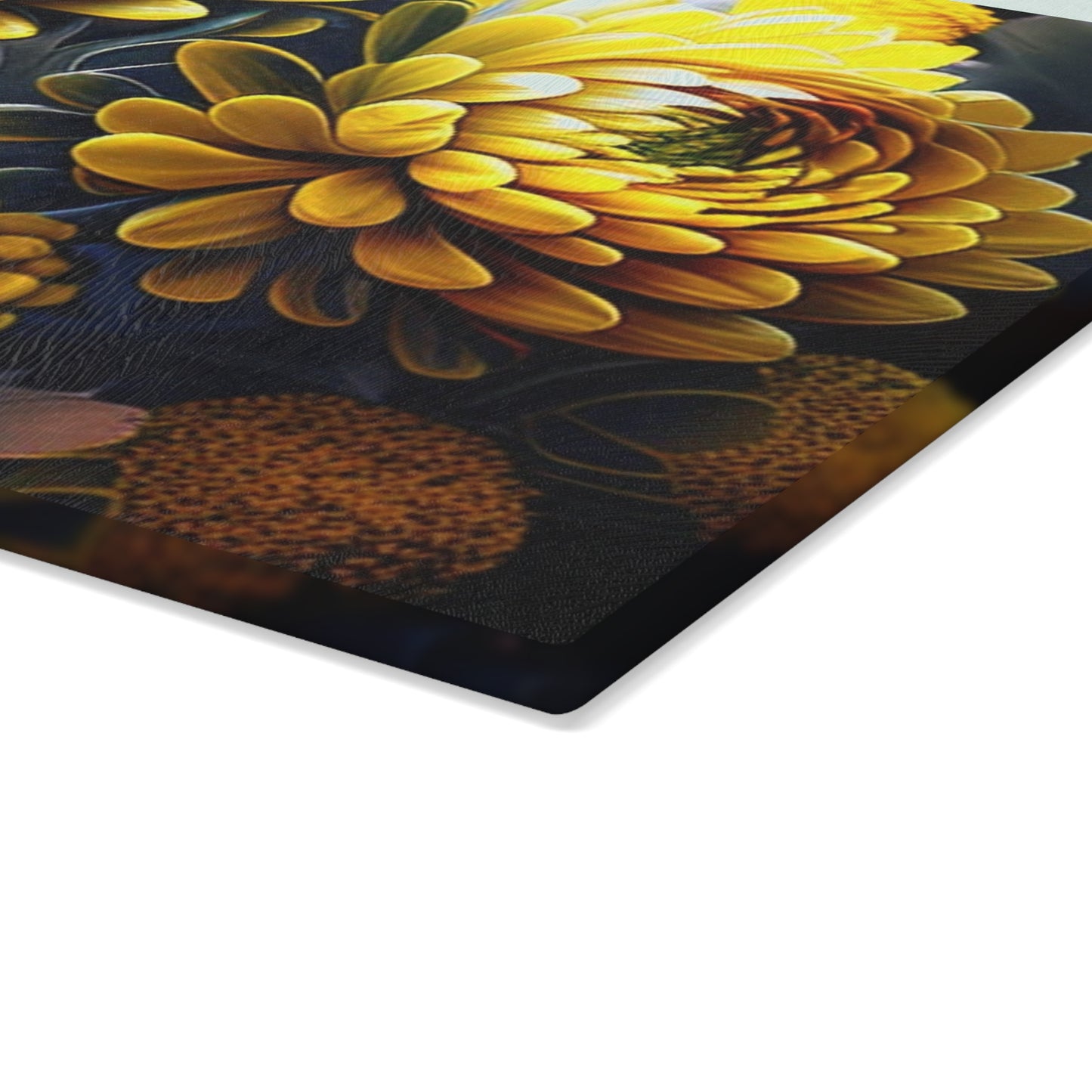 Glass Cutting Board Yellow Hermosas Flores Amarillas 3