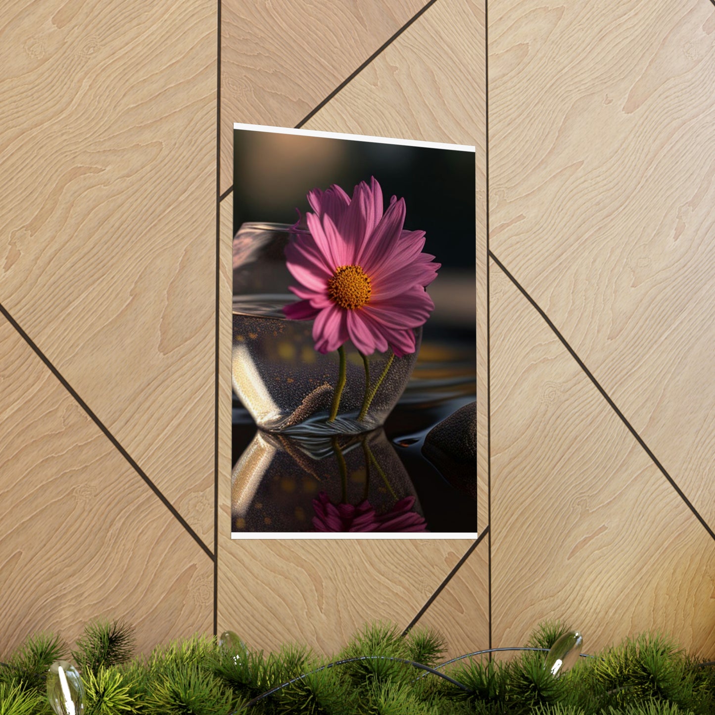 Premium Matte Vertical Posters Pink Daisy 4