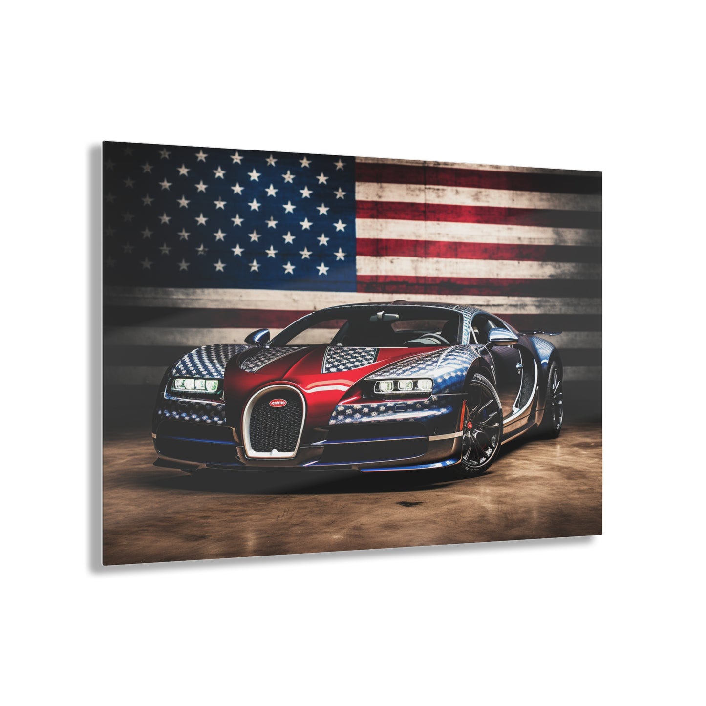 Acrylic Prints Bugatti American Flag 1