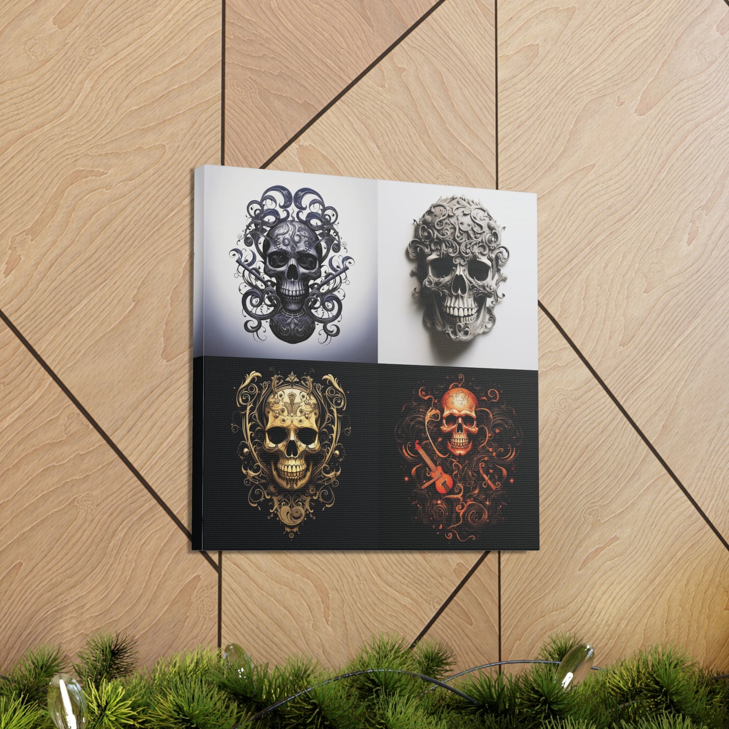 Canvas Gallery Wraps Skull Treble Clef 5