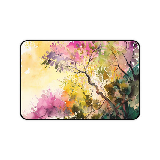 Desk Mat Mother Nature Bright Spring Colors Realistic Watercolor 2