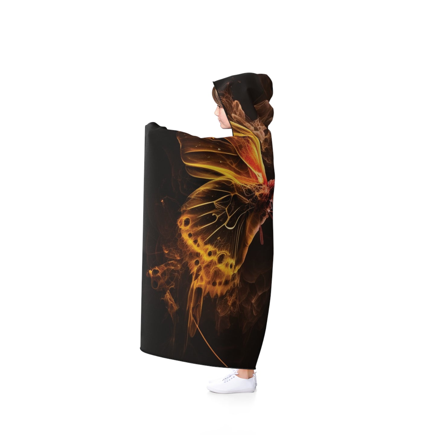 Hooded Blanket Kiss Neon Butterfly 8