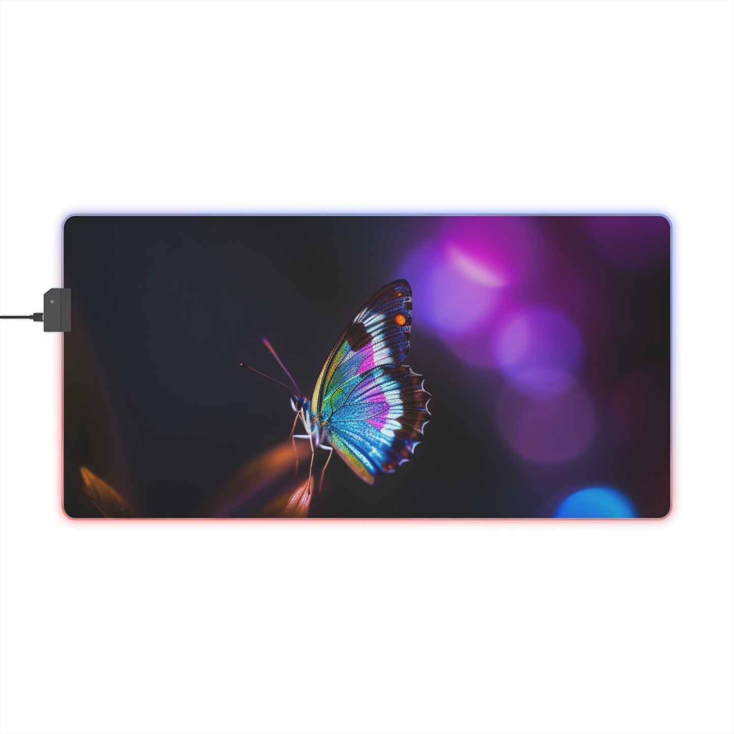 LED Gaming Mouse Pad Photo Realistic Butterfly 1