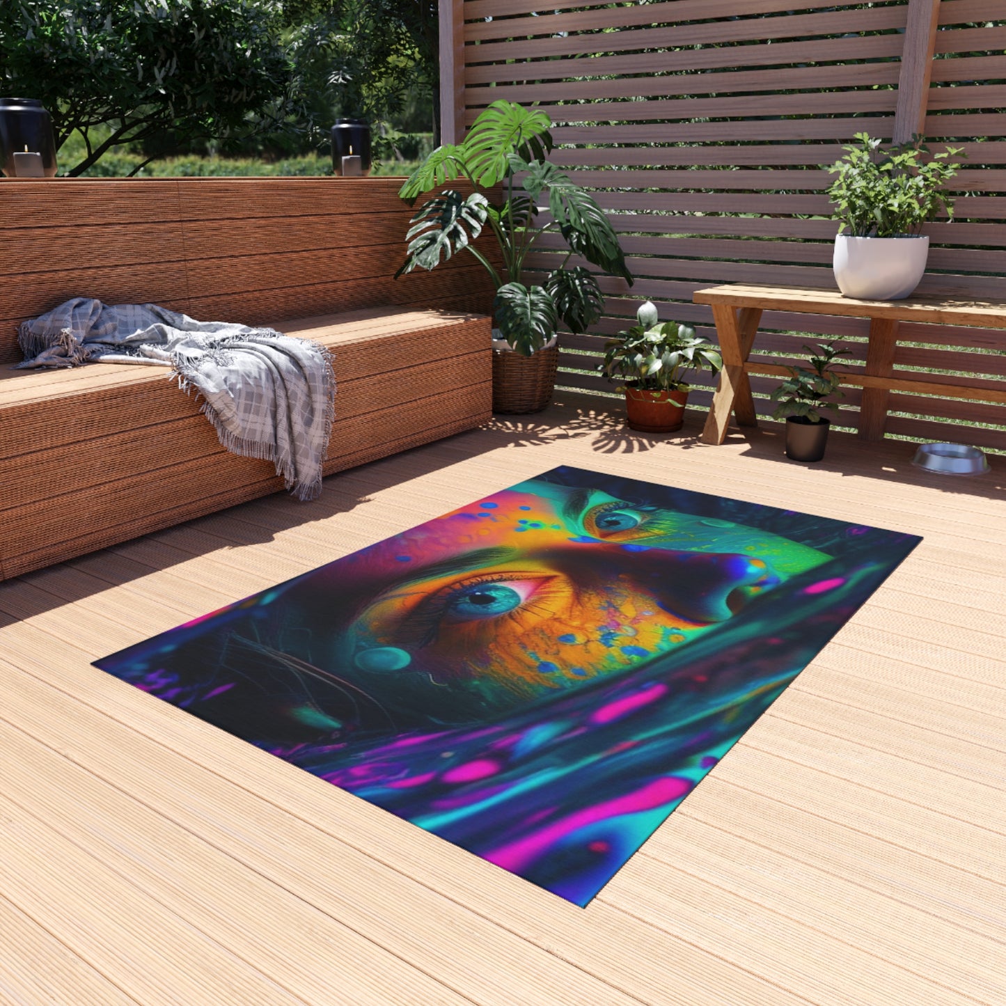 Outdoor Rug  Florescent Glow 3