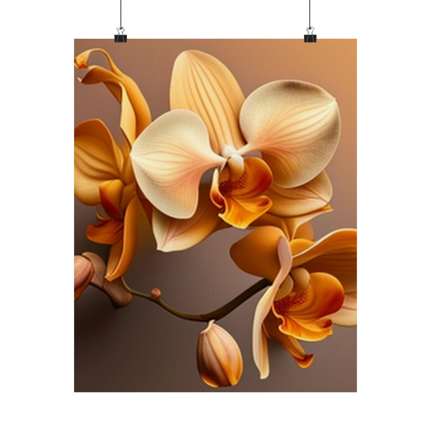 Premium Matte Vertical Posters orchid pedals 2