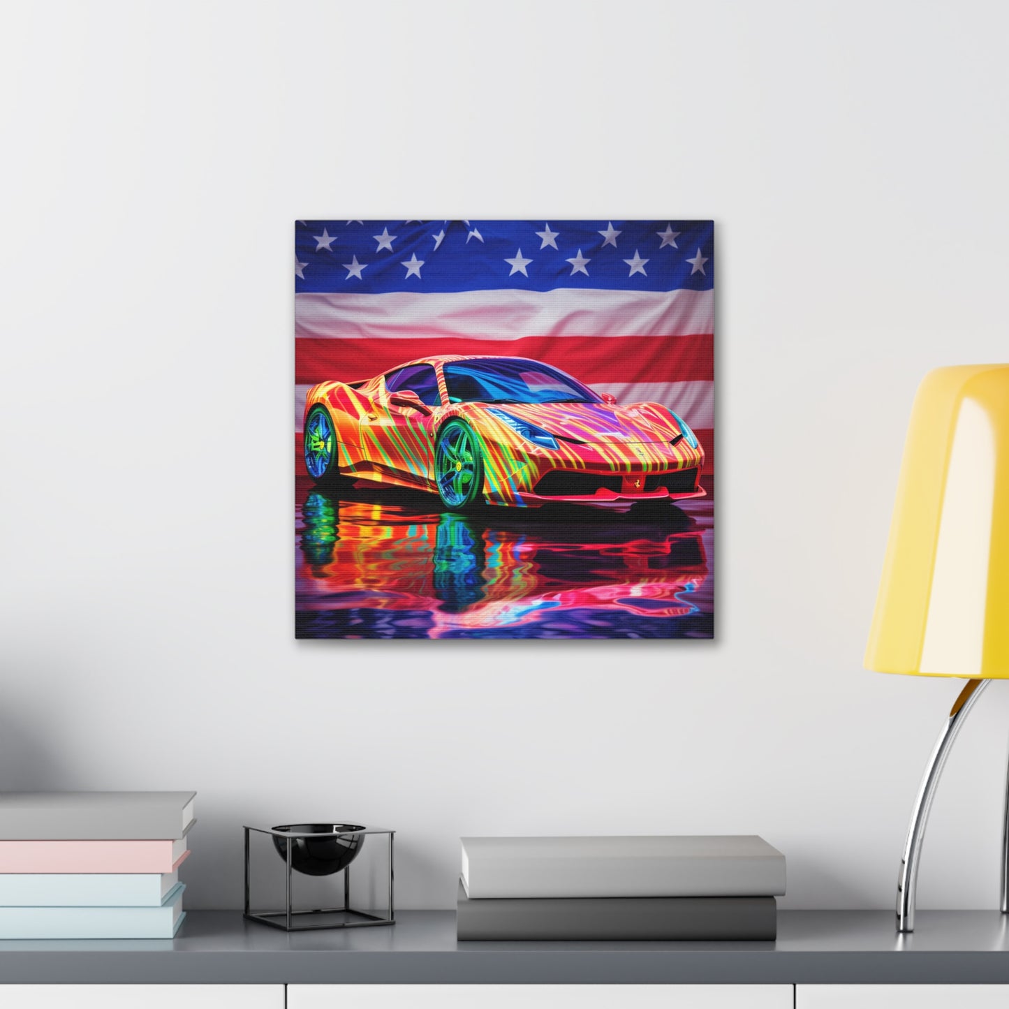 Canvas Gallery Wraps Hyper Colorfull Ferrari 4