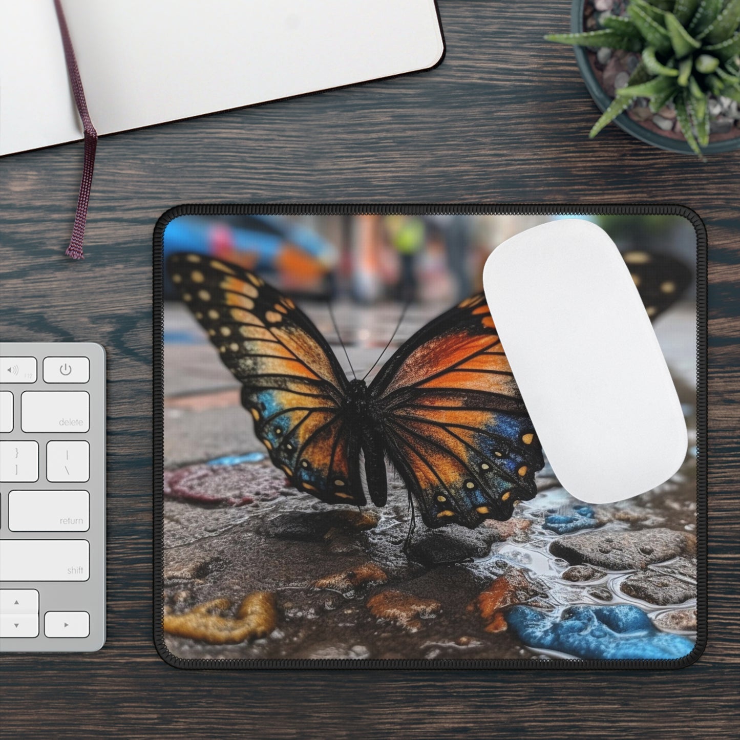 Gaming Mouse Pad  Water Butterfly Street 4