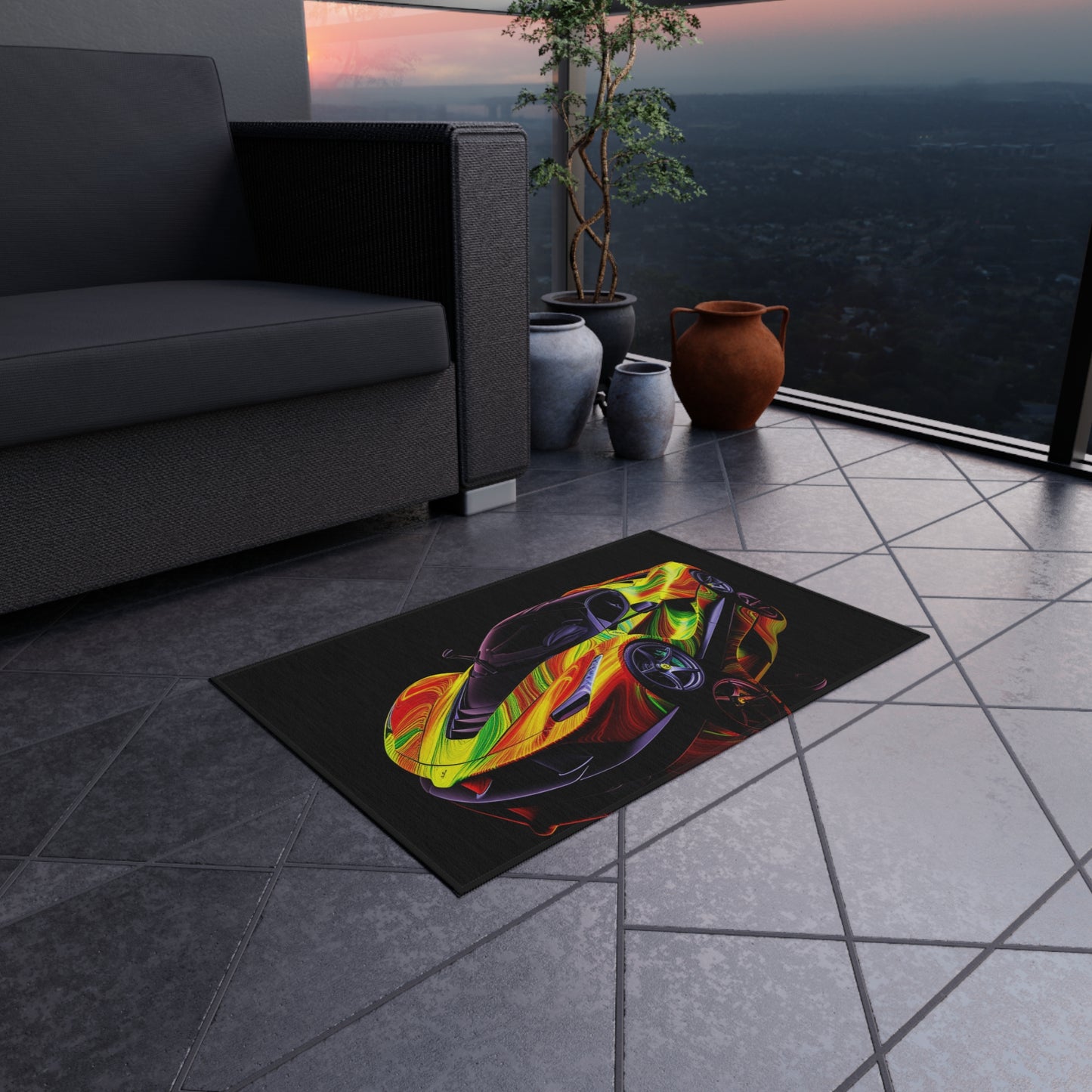 Outdoor Rug  Ferrari Neon 4