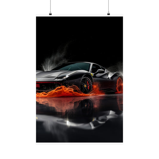 Premium Matte Vertical Posters Ferrari Water Splash 3