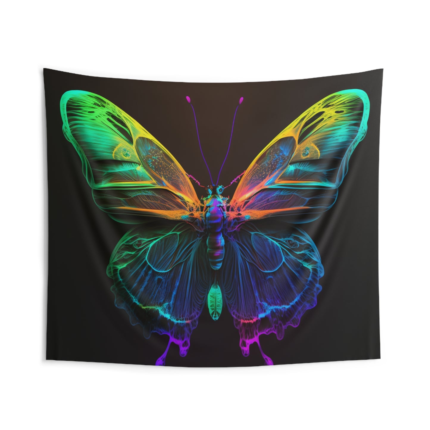 Indoor Wall Tapestries Raw Hyper Color Butterfly 3