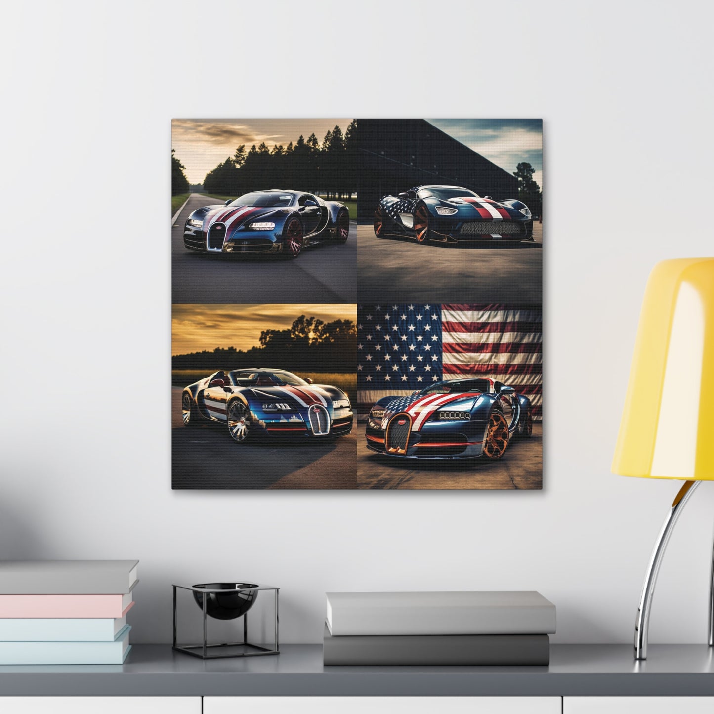 Canvas Gallery Wraps Bugatti Flag American 5