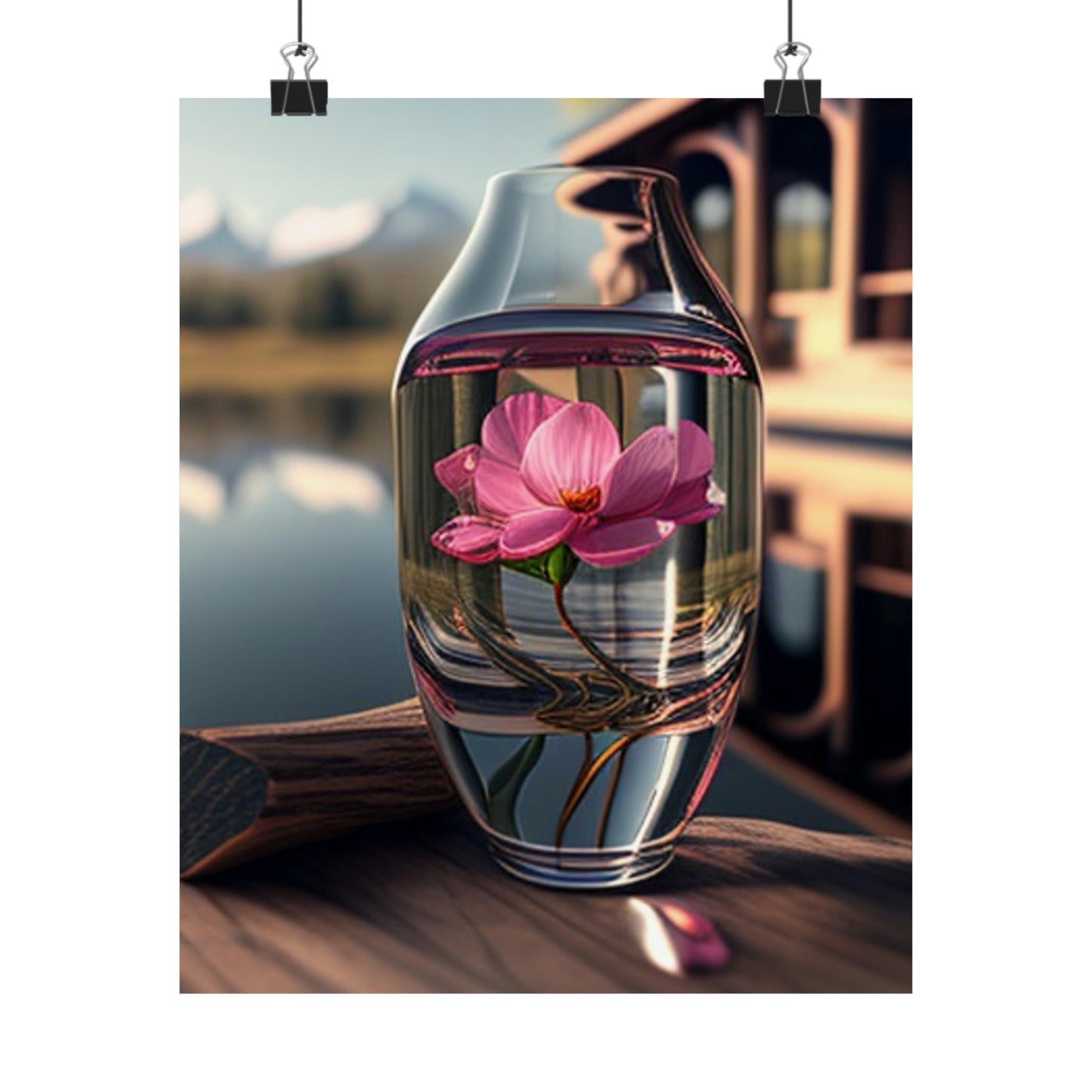 Premium Matte Vertical Posters Pink Magnolia 3