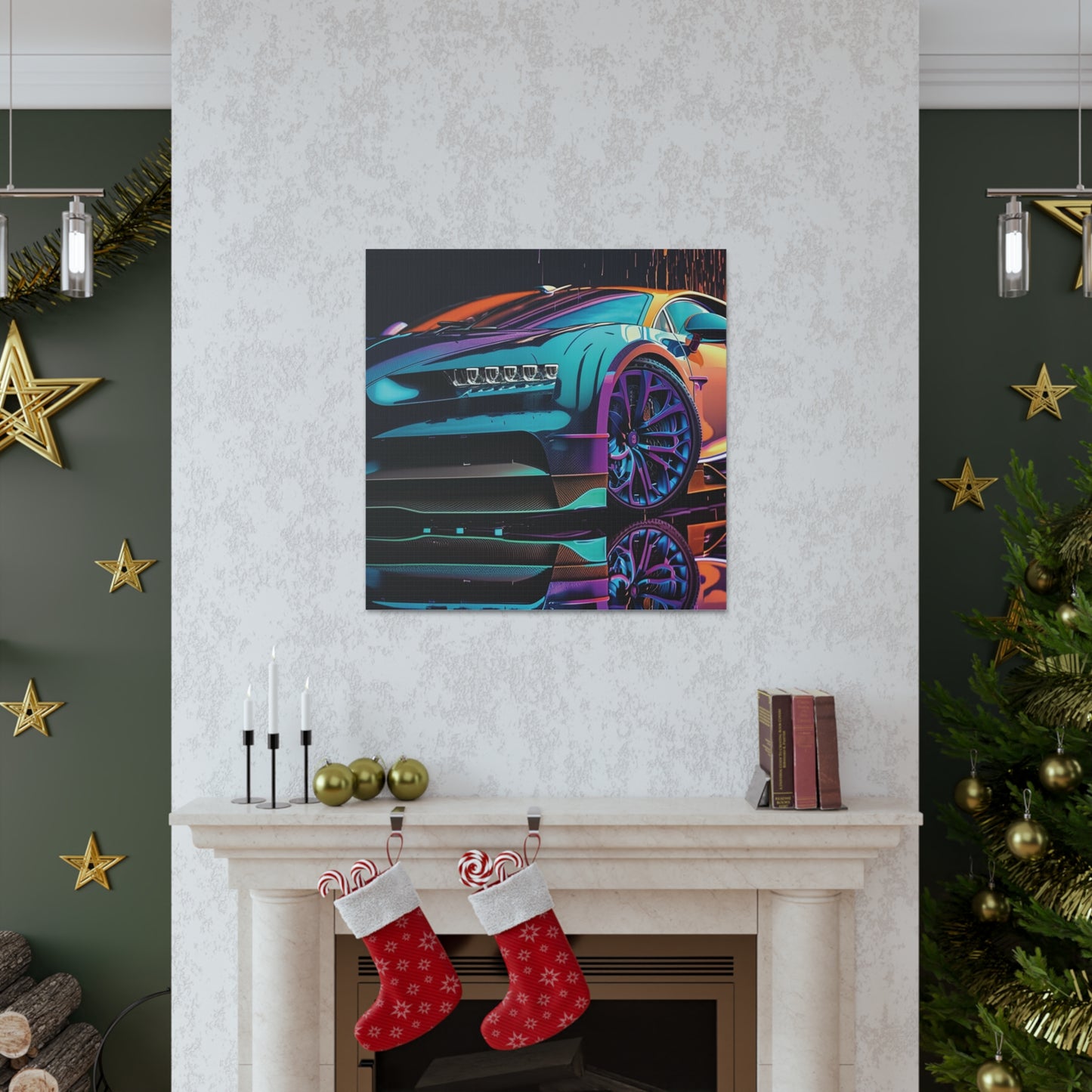 Canvas Gallery Wraps Bugatti Neon Chiron 1