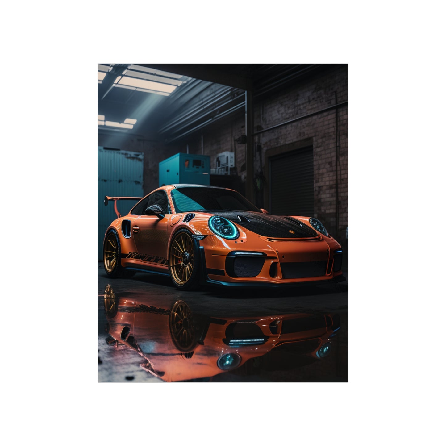 Premium Matte Vertical Posters Porsche Color 1