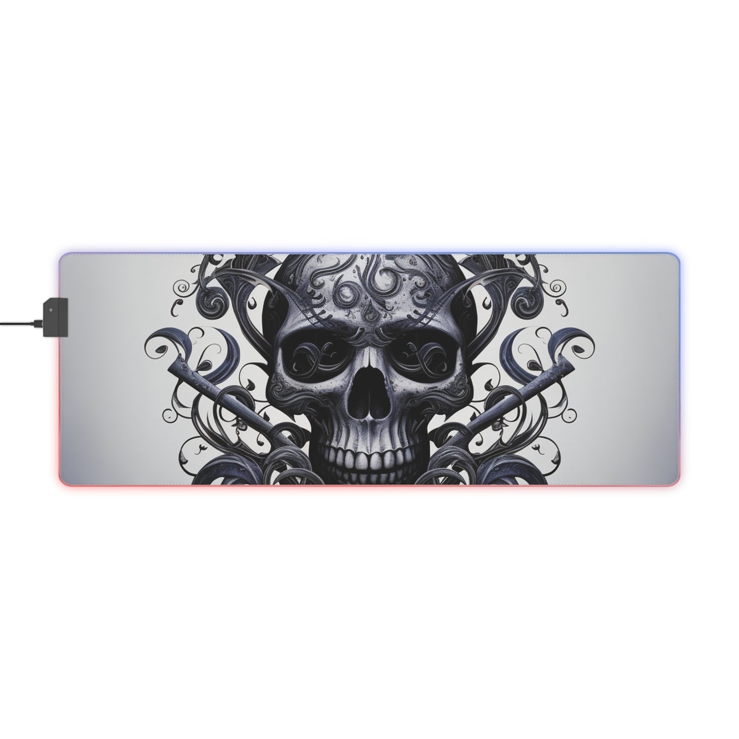 LED Gaming Mouse Pad Skull Treble Clef 1