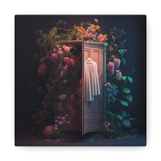 Canvas Gallery Wraps A Wardrobe Surrounded by Flowers 3