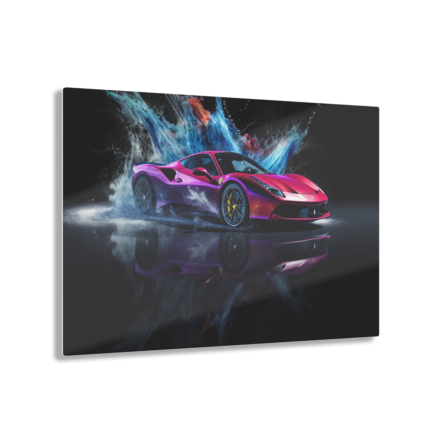 Acrylic Prints Ferrari Water Splash 4