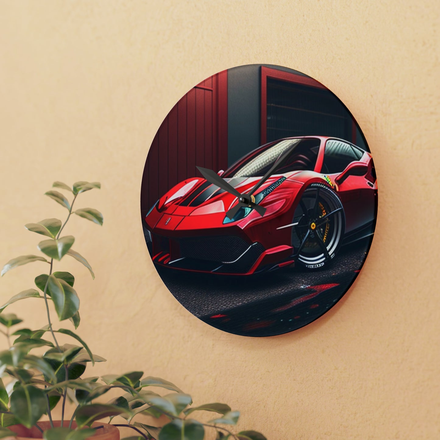 Acrylic Wall Clock Ferrari Hyper 1