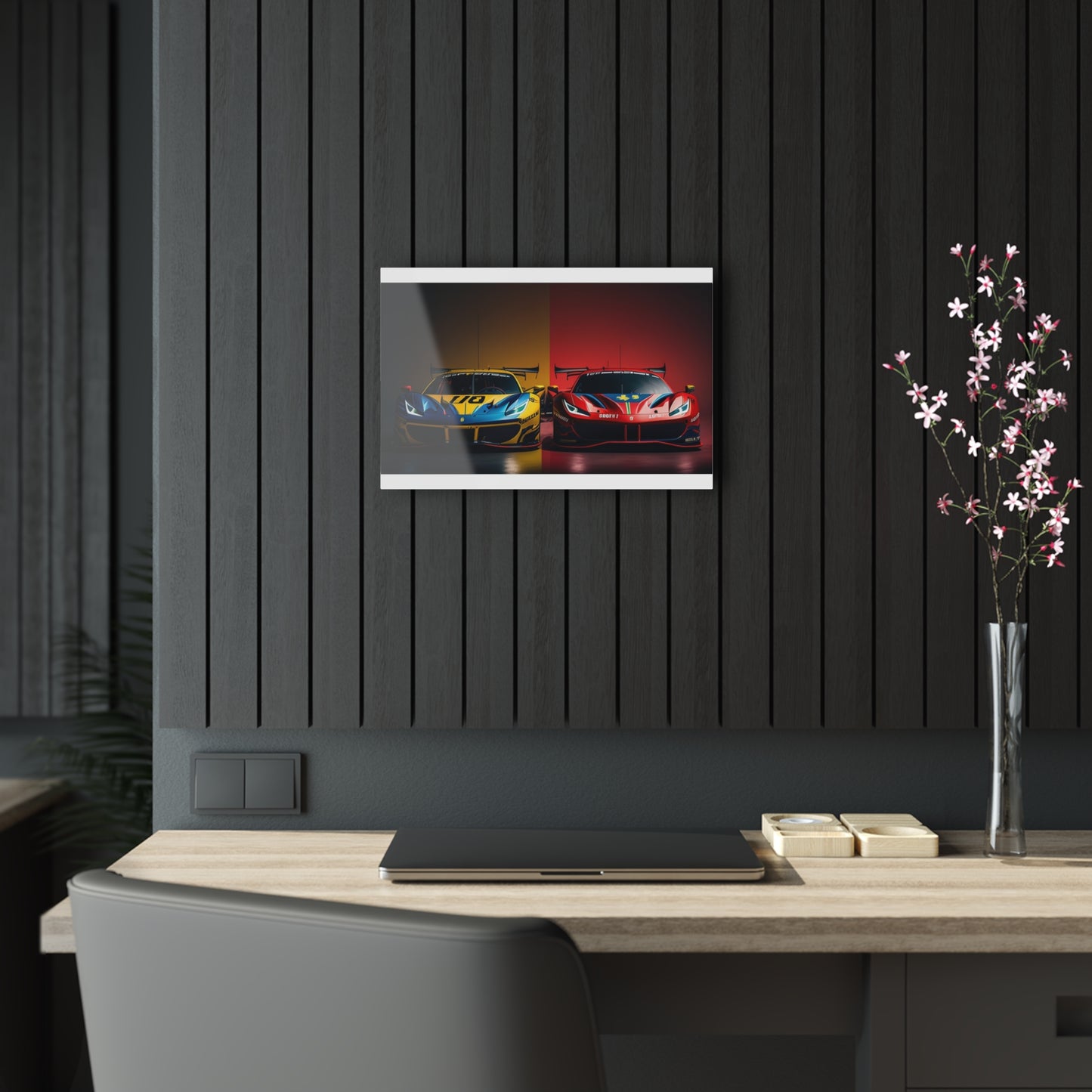 Acrylic Prints Ferrari Red Blue 3