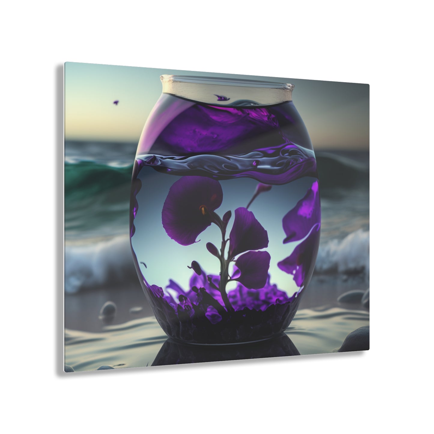 Acrylic Prints Purple Sweet pea in a vase 4