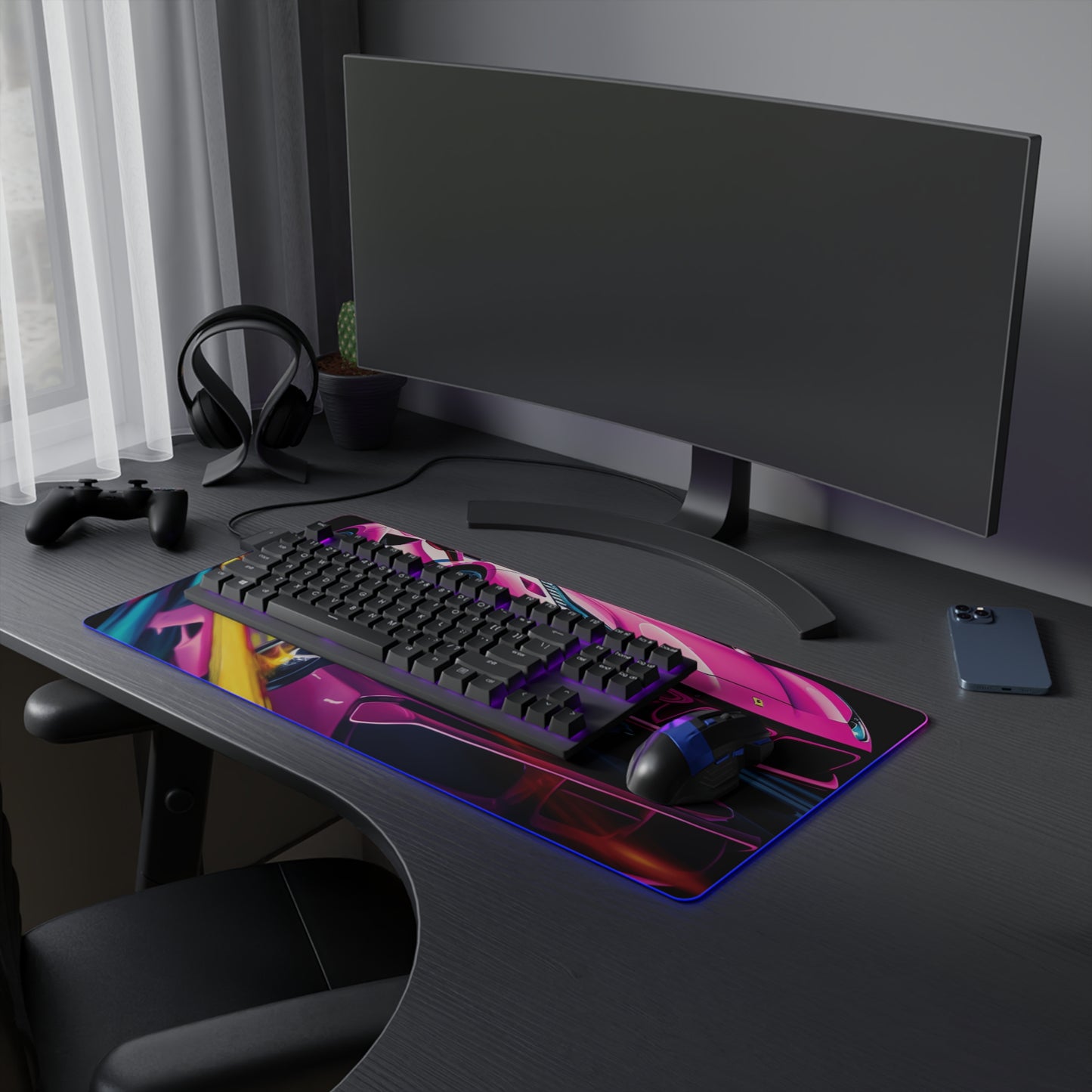 LED Gaming Mouse Pad Ferrari Flair Macro 4