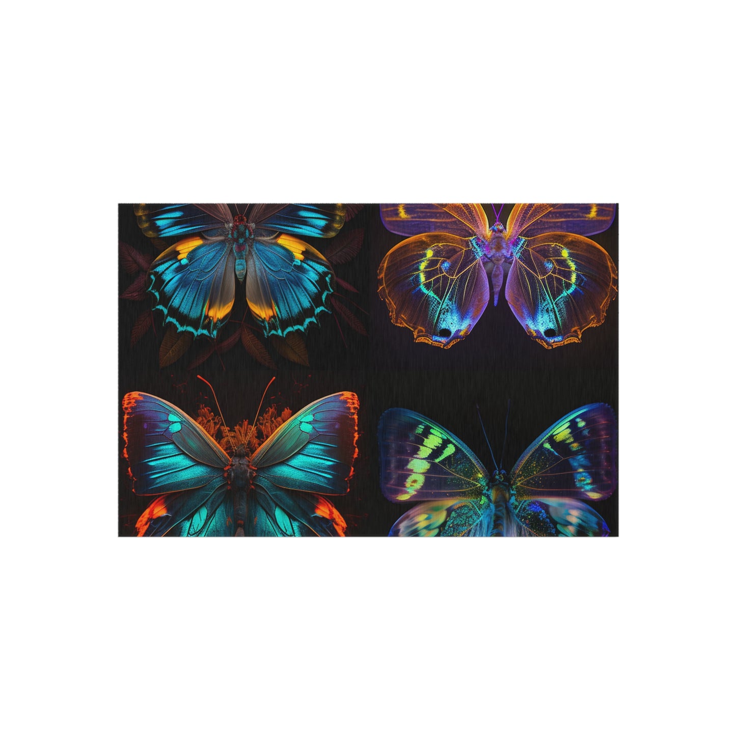 Outdoor Rug  Neon Butterfly Flair 5