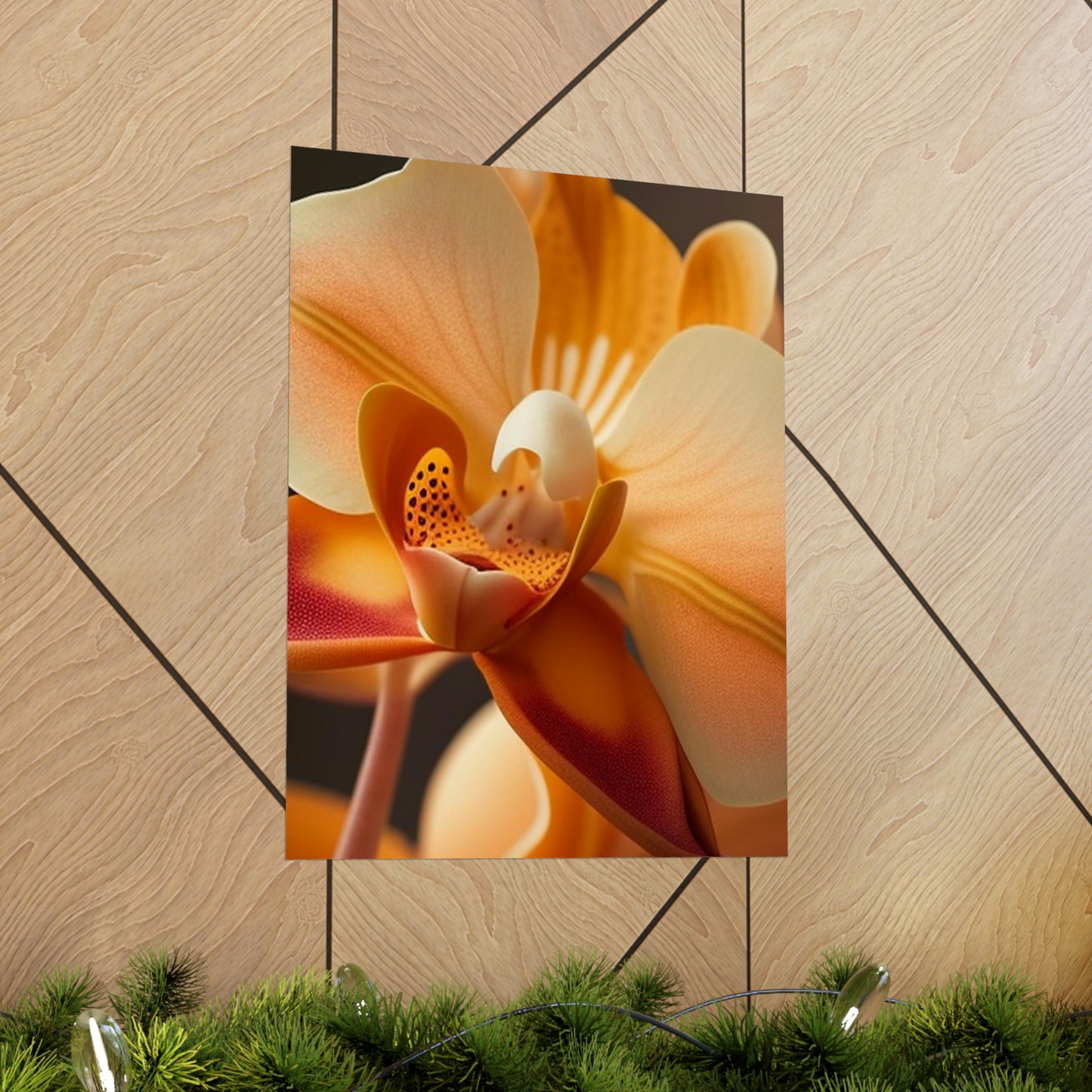 Premium Matte Vertical Posters Orange Orchid 3