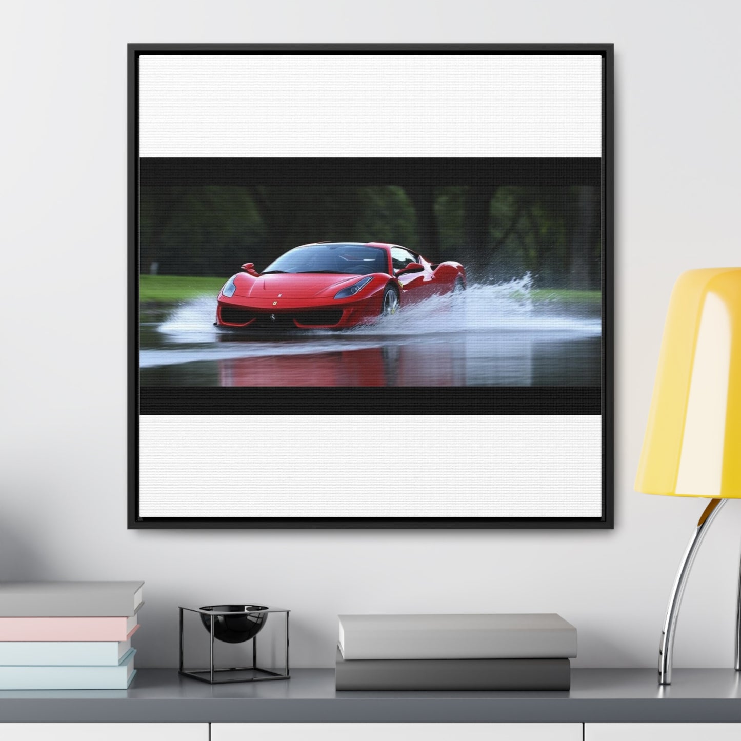 Gallery Canvas Wraps, Square Frame Water Ferrari Splash 2