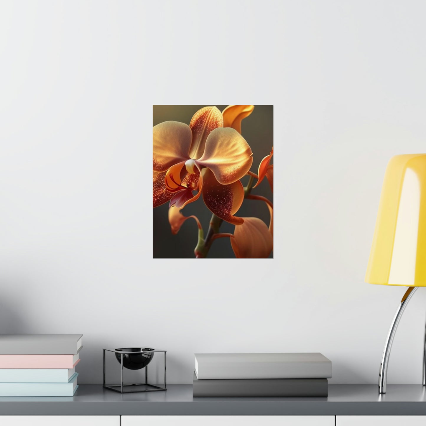 Premium Matte Vertical Posters Orange Orchid 1