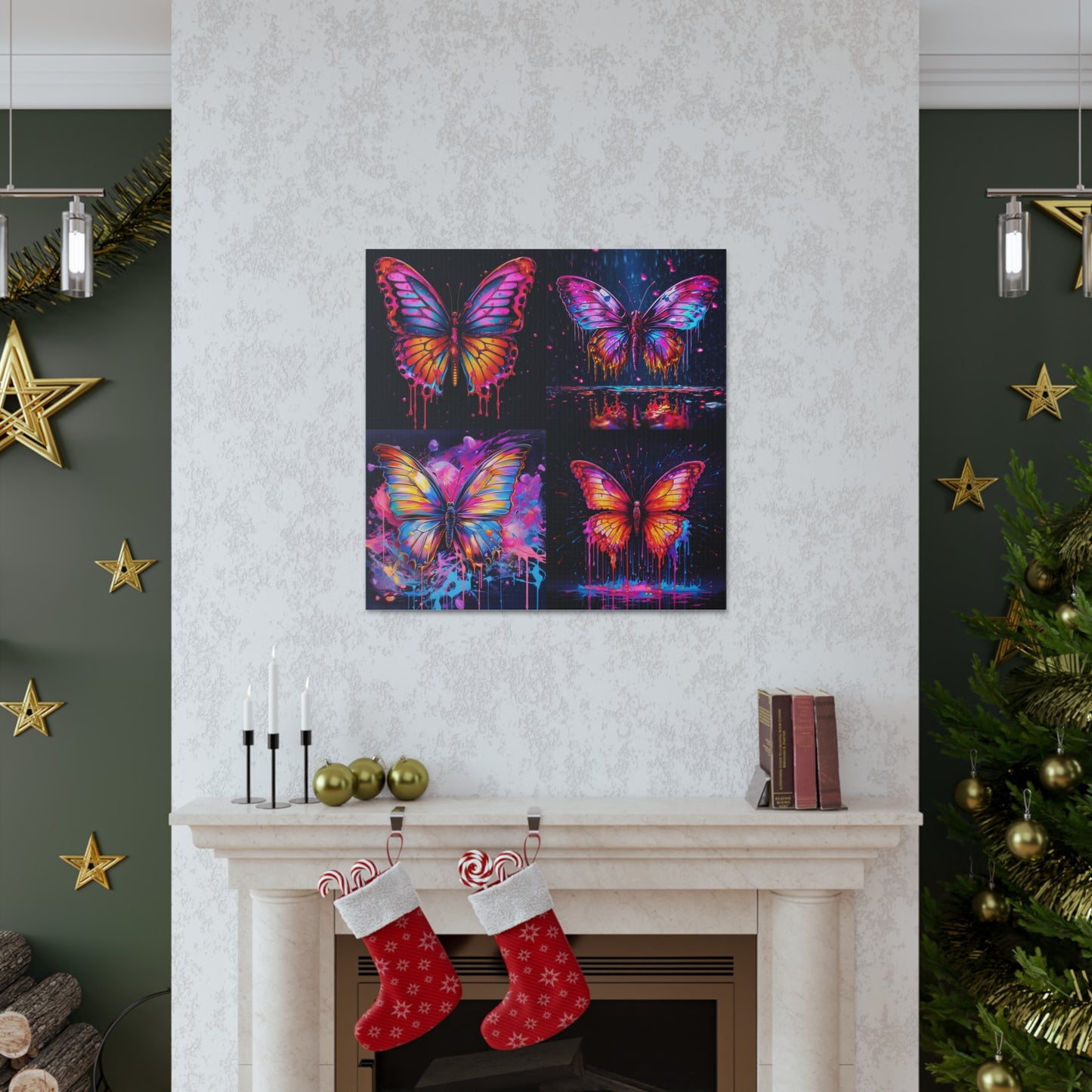 Canvas Gallery Wraps Pink Butterfly Flair 5