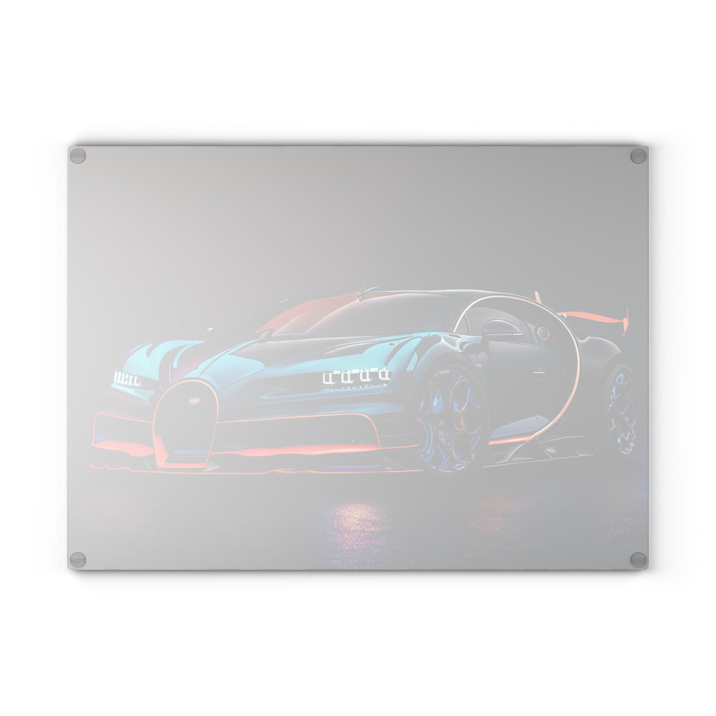 Glass Cutting Board Bugatti Chiron Super 1