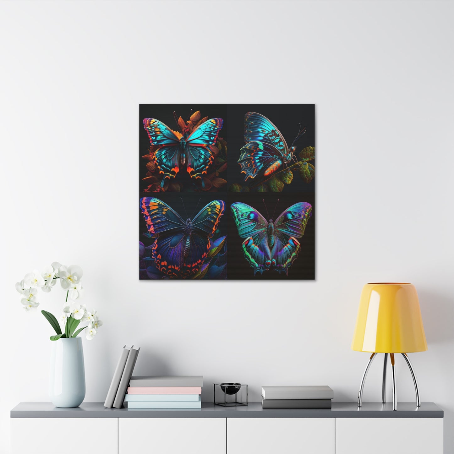 Canvas Gallery Wraps Hue Neon Butterfly 5