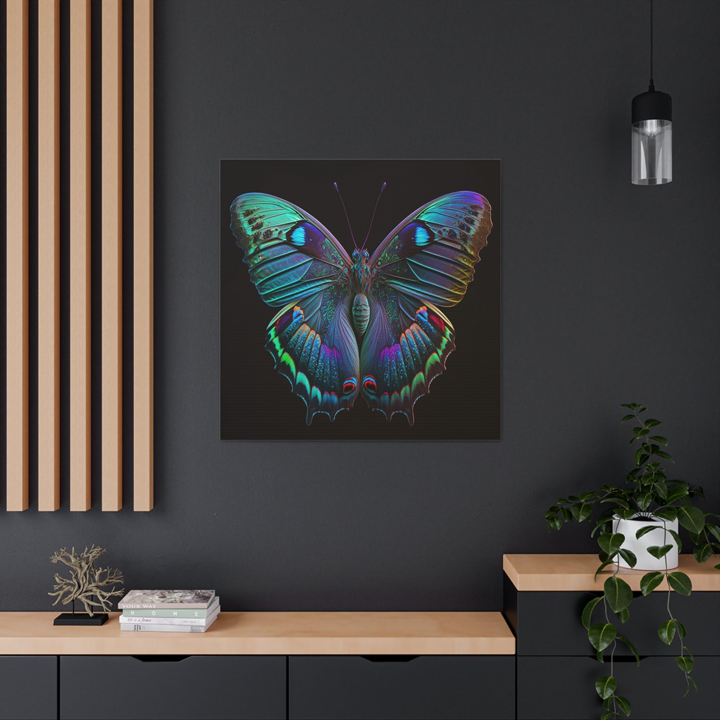 Canvas Gallery Wraps Hue Neon Butterfly 4