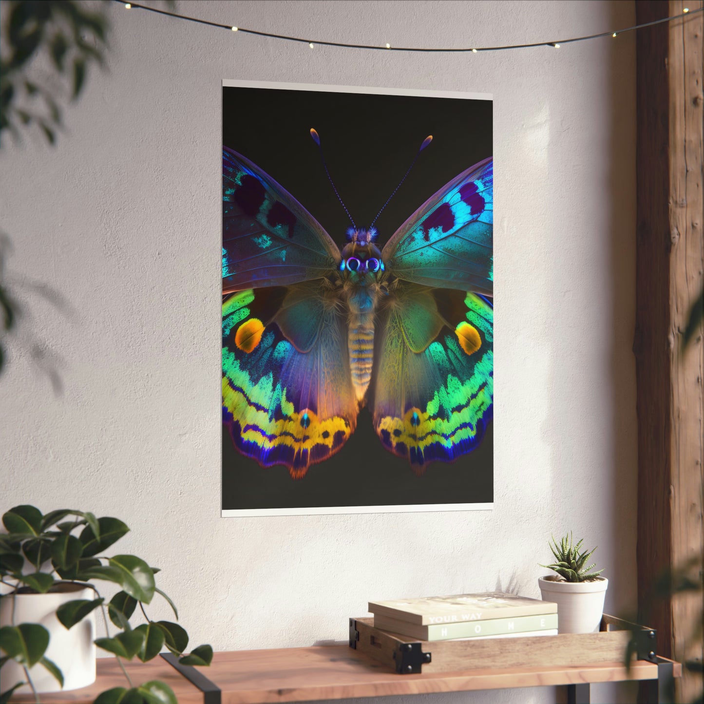 Premium Matte Vertical Posters Neon Hue Butterfly 4