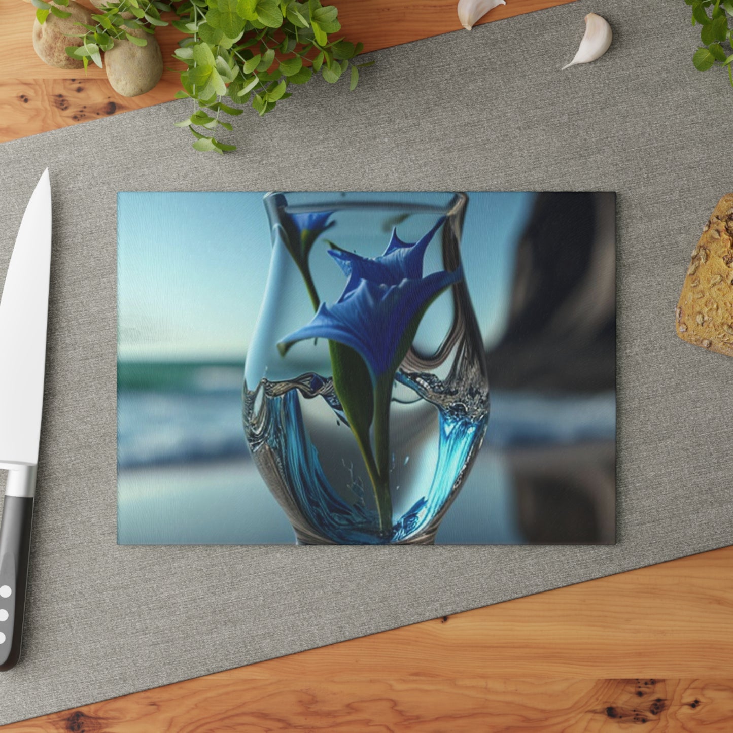 Glass Cutting Board The Bluebell 2