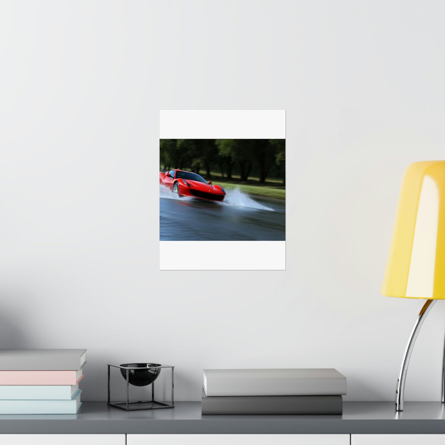 Premium Matte Vertical Posters Water Ferrari Splash 3